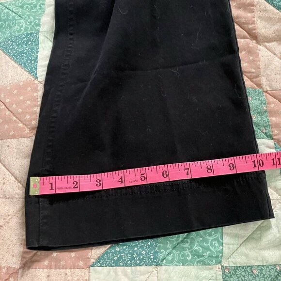 Old Navy Pants Womens 16 High Rise Wide‎ Leg Black Chinos Cropped - Picture 10 of 10